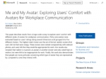 Users’ Comfort with Avatars for Workplace Communication