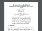 Virtual patient interview training