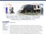 2012 International Workshop on Machine Reading for Social Media Content Analytics